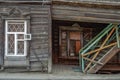 1st of May 2016, Russia, Tomsk, exterior of old wooden house