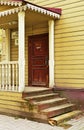 1st of May 2016, Russia, Tomsk, old fashioned door of wooden house