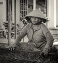 31st of May 2016, Vietnam, Nha-trang, portrait of weaver