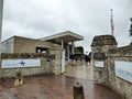 St Mere Eglise , FRANCE - AUGUST 7, 2019: Airborne museum dedicated to the 82nd and 101st US airborne division that took part on