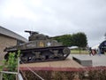 St Mere Eglise , FRANCE - AUGUST 7, 2019: Airborne museum dedicated to the 82nd and 101st US airborne division that took part on