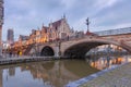 St. Michael Bridge in Ghent, Belgium Royalty Free Stock Photo