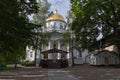 St. Michael Cathedral of The Holy Dormition Pskovo-Pechersky Pskov-Caves monastery. Pechory, Russia Royalty Free Stock Photo