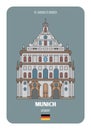 St. Michael Church in Munich, Germany. Architectural symbols of European cities