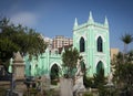 St. Michael portuguese colonial style church in macau city china Royalty Free Stock Photo