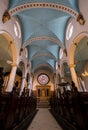 St Michael`s Church, Cornhill. Historic church in the City of London designed by Wren and Hawksmoor, with neo-gothic interior and Royalty Free Stock Photo