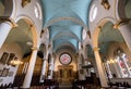 St Michael`s Church, St Michael`s Alley, Cornhill London. Historic church designed by Wren and Hawksmoor, with neo-gothic interior Royalty Free Stock Photo