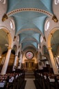 St Michael`s Church, St Michael`s Alley, Cornhill London. Historic church designed by Wren and Hawksmoor, with neo-gothic interior