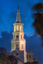 St. Michael's Episcopal Church at dusk, Charleston SC