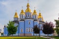 St. Michael`s Golden-Domed Monastery sparkles with its domes in sunshine. Kiev. Ukraine Royalty Free Stock Photo