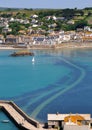 St Michael's Mount. Causeway underwater Royalty Free Stock Photo