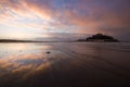 St Michael`s Mount at Sunrise Royalty Free Stock Photo