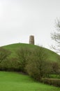 St. Michael\'s Tower on Glastonbury Tor Royalty Free Stock Photo