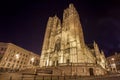 St. Michael and St. Gudula Cathedral at night - Brussels, Belgium Royalty Free Stock Photo