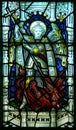 St Michael stained glass window Royalty Free Stock Photo