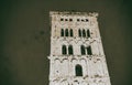 St Michael Tower at night in Lucca, Italy