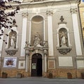 St. Michael& x27;s Church is a simple Dominican church on the popular pedestrian street, Budapest, Hungary