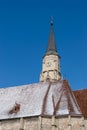 St. Michael& x27;s Church during winter in the city center of Cluj-Napoca, Romania Royalty Free Stock Photo