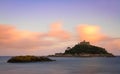 St. Michaels Mount at dusk, Cornwall, England Royalty Free Stock Photo