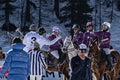 St. Moritz - January 28, 2024: Game actions and awards ceremony at the Snow Polo World Cup St.Moritz 2024 finals