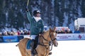 St. Moritz - January 28, 2024: Game actions and awards ceremony at the Snow Polo World Cup St.Moritz 2024 finals