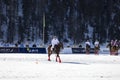 Game actions at the Snow Polo World Cup St.Moritz 2024 finals