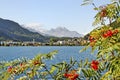 St Moritz lake. Royalty Free Stock Photo