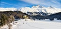 St Moritz lake in winter