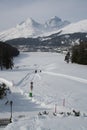 St Moritz lake in winter