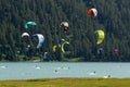 Paragliding on Saint Moritz lake