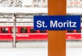 St. Moritz Train Station Royalty Free Stock Photo