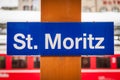 St. Moritz Train Station Royalty Free Stock Photo