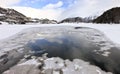 St Moritz view from the frozen lake Royalty Free Stock Photo