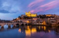 St. Nazaire Cathedral and Pont Vieux in Beziers, France Royalty Free Stock Photo
