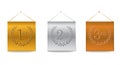1st; 2nd; 3rd awards banners illustration Royalty Free Stock Photo