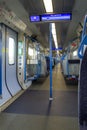 St Neots, England - December 30th 2019: Empty british rail carriage.