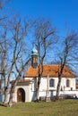 St Nepomuk church, Tetin village near Beroun, Czech Karst, Central Bohemia, Czech republic