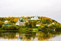 St. Nichola`s Holy Trinity Monastery Svyato Troitse Nikolsky Monastery and Cathedral of the Annunciation. View from the Klyazma