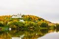 St. Nichola`s Holy Trinity Monastery Svyato Troitse Nikolsky Monastery. View from the Klyazma River. Gorokhovets Royalty Free Stock Photo