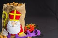 St. Nicholas' bag for children filled with traditional Dutch sp Royalty Free Stock Photo