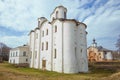 St. Nicholas Cathedral 1113, April day. Veliky Novgorod, Russia Royalty Free Stock Photo