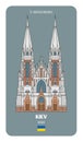 St. Nicholas Cathedral in Kiev, Ukraine. Architectural symbols of European cities