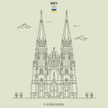 St. Nicholas Cathedral in Kiev, Ukraine. Landmark icon