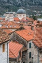 St. Nicholas Church Domes in Kotor Royalty Free Stock Photo