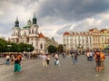 St. Nicholas church in the Old Town Square in Prague, Czech Republic Royalty Free Stock Photo