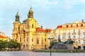 St. Nicholas Church in Old Town Square in Prague, Czech Republic Royalty Free Stock Photo