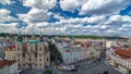 St. Nicholas Church and the Old Town Square timelapse, Prague, Czech Republic Royalty Free Stock Photo