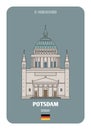 St. Nicholas Church in Potsdam, Germany. Architectural symbols of European cities