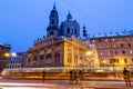 St. Nicholas Church in Prague at Dusk Royalty Free Stock Photo