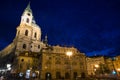 St. Nicholas Church in Prague at dusk Royalty Free Stock Photo